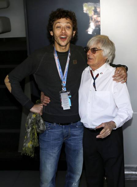 Rossi con Bernie Ecclestone. Lapresse